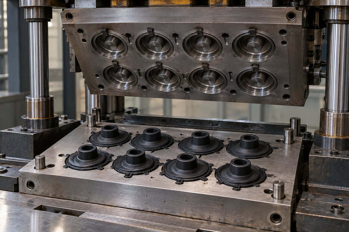 Rubber compression molding